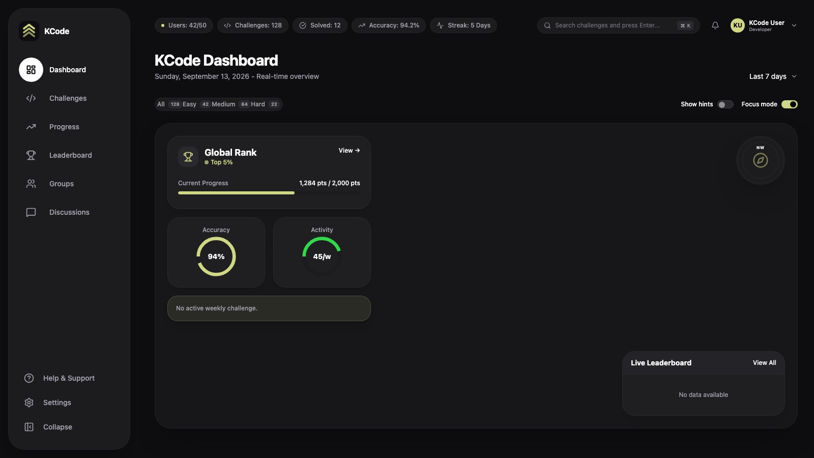 KCode, Education interface
